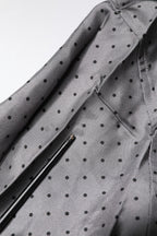 Dolce & Gabbana Gray Polka Dot Silk Long Sleeve Shirt