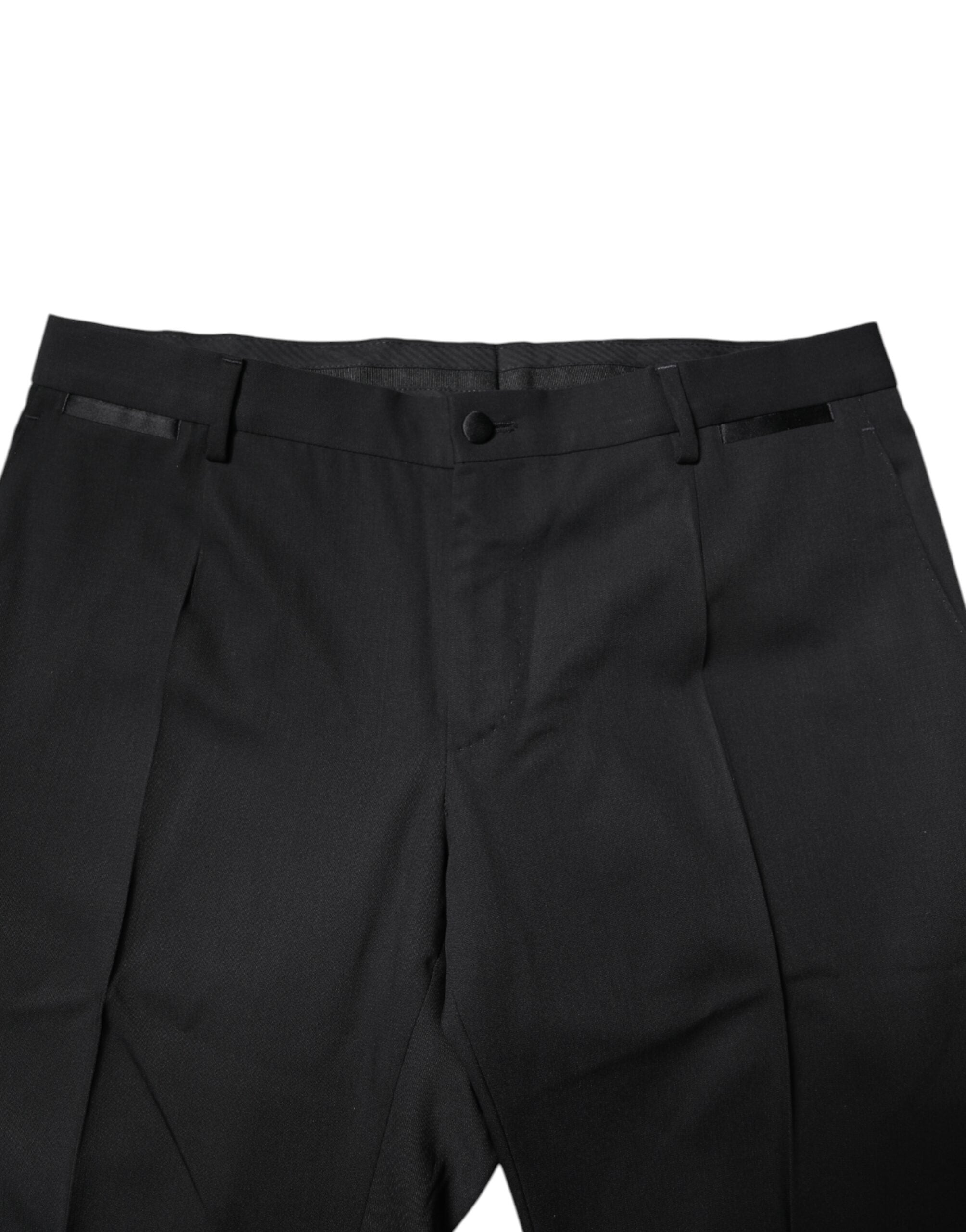 Dolce & Gabbana Black Wool Single Breasted 2 Piece Suit
