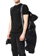 Dolce & Gabbana Black Nylon Full Zip Hooded Parka Jacket