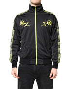 Dolce & Gabbana Black Logo Turtleneck Zip Bomber Jacket