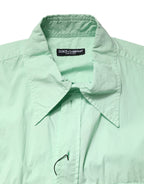 Dolce & Gabbana Green Cotton Short Sleeves Men Casual Shirt