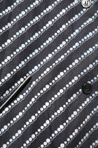 Dolce & Gabbana Black White Stripe Button Down Casual Shirt
