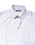 Dolce & Gabbana White Stripes GOLD Cotton Formal Shirt