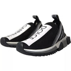 Dolce & Gabbana Black White Slip On Sorrento Sneakers Shoes