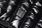 Dolce & Gabbana Black Logo Plaque Full Zip Puffer Jacket