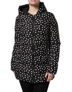 Dolce & Gabbana Black Puffer Hooded Zip Reversible Jacket