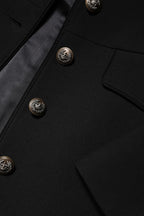 Dolce & Gabbana Black Wool Single Breasted Trench Coat Jacket