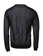 Dolce & Gabbana Black White Logo Knitted Pullover Sweater
