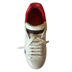 Dolce & Gabbana White Red Logo Portofino Sneakers Shoes
