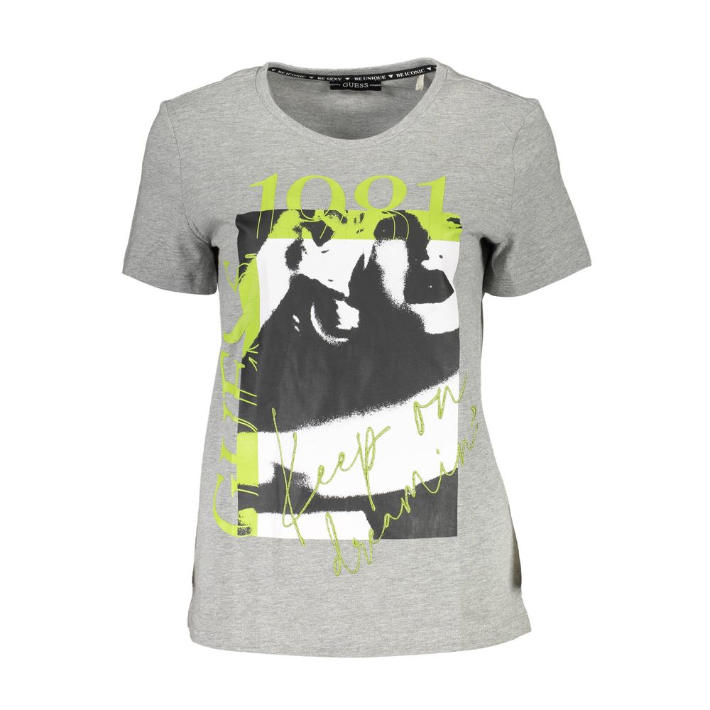 Guess Jeans Grigio Cotton Women T-Shirt