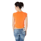 Zuelements Arancione Cotton Women T-Shirt