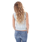 John Galliano Azzurro Cotton Women's Vest