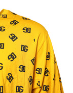 Dolce & Gabbana Yellow Cotton DG Logo Print Cropped T-shirt