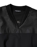 Dolce & Gabbana Black Cotton Short Sleeves V-neck T-shirt