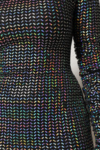 Dolce & Gabbana Black Embellished Nylon Bodycon Mini Dress
