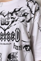 Dolce & Gabbana White Cotton DG BLESSED Printed T-shirt
