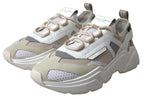 Dolce & Gabbana Sneakers White Beige Leather Sport DAYMASTER Shoes