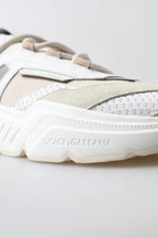 Dolce & Gabbana Sneakers White Beige Leather Sport DAYMASTER Shoes