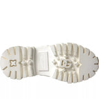 Dolce & Gabbana White Leather Rubber Logo Ankle Boots Shoes