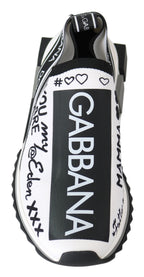 Dolce & Gabbana White Black Slip On Sorrento Sneakers