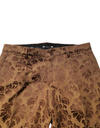 Dolce & Gabbana Brown Floral Jacquard SICILIA 2 Piece Suit