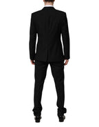 Dolce & Gabbana Black MARTINI Crystal Embellished 3 Pc Suit