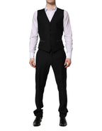 Dolce & Gabbana Black MARTINI Crystal Embellished 3 Pc Suit