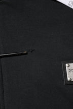 Dolce & Gabbana Black Logo Full Zip Hooded Men Sweatshirt Sweater