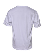 Dolce & Gabbana White Cotton Logo Print Crew Neck T-shirt
