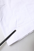 Dolce & Gabbana White Cotton Logo Patch Crew Neck T-shirt