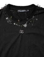 Dolce & Gabbana Black Logo Embellish Short Sleeves T-shirt