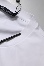 Dolce & Gabbana White Logo Embellish Short Sleeves T-shirt