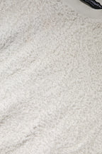 Dolce & Gabbana White Cotton Fleece Crew Neck Sweater