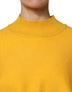 SIGNS Yellow Stripe Long Sleeve Overcoat Pullover Sweater