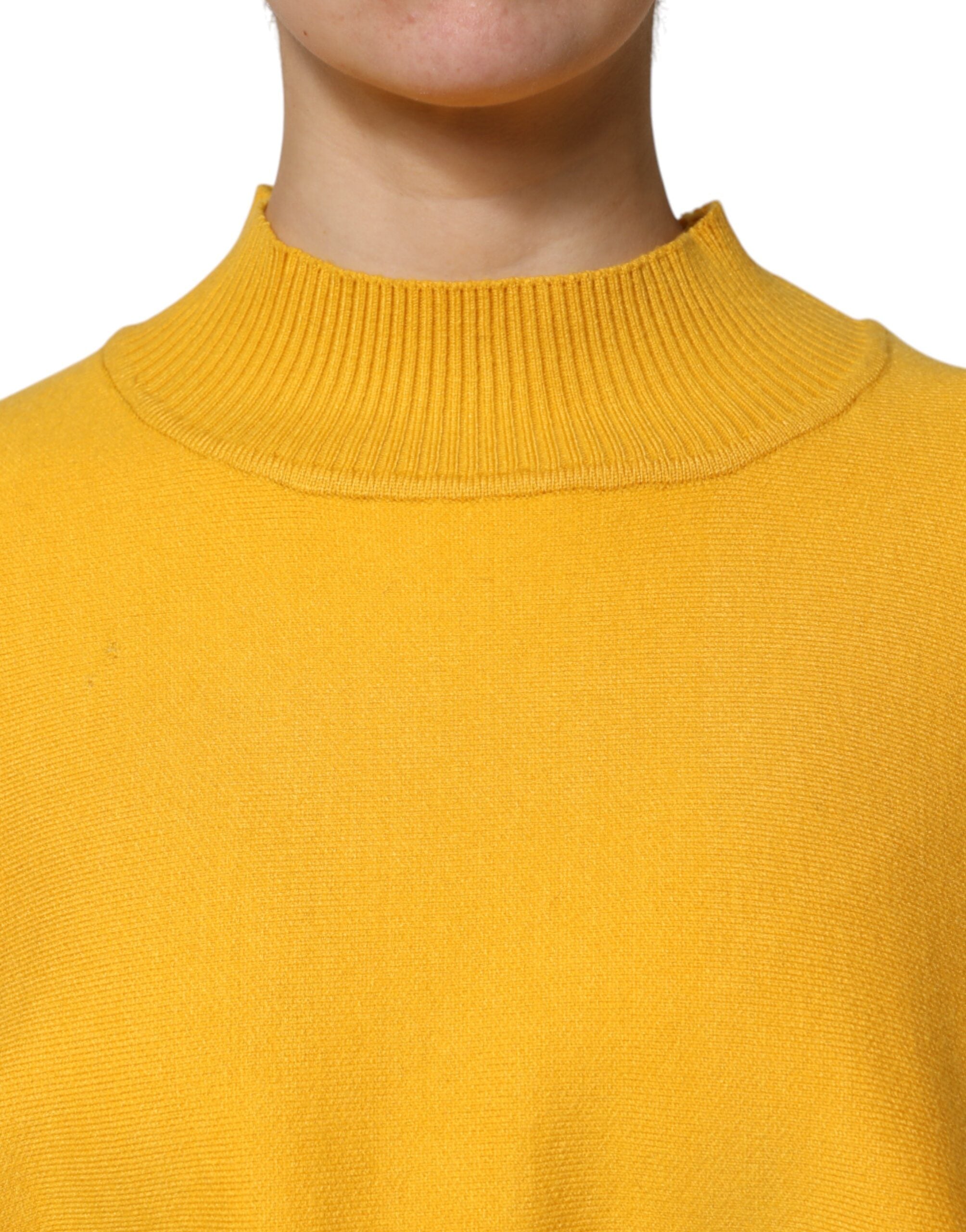 SIGNS Yellow Stripe Long Sleeve Overcoat Pullover Sweater