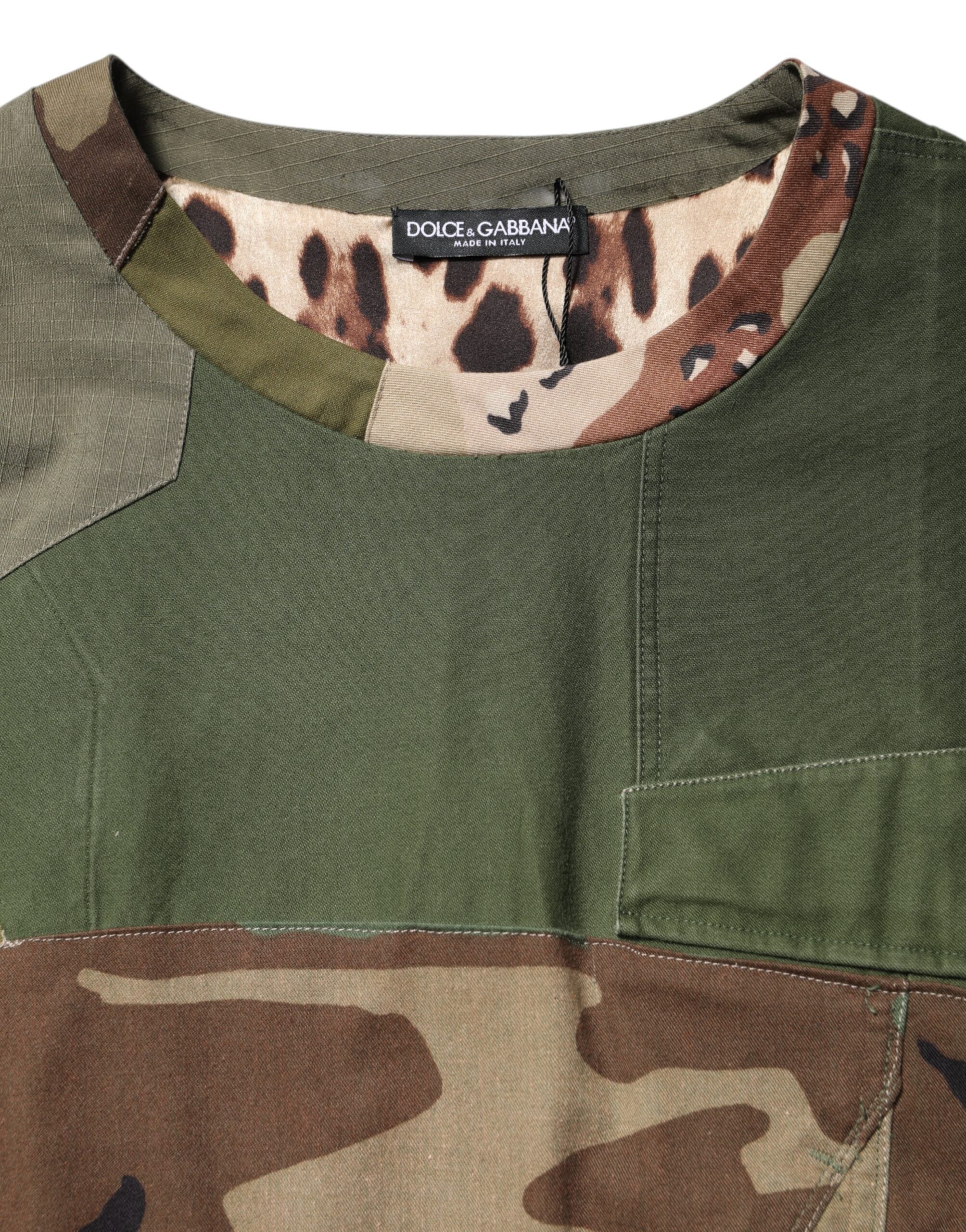 Dolce & Gabbana Multicolor Camouflage Oversized Top T-shirt