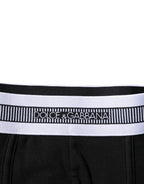 Dolce & Gabbana Black Cotton Stretch Regular Boxer Underwear