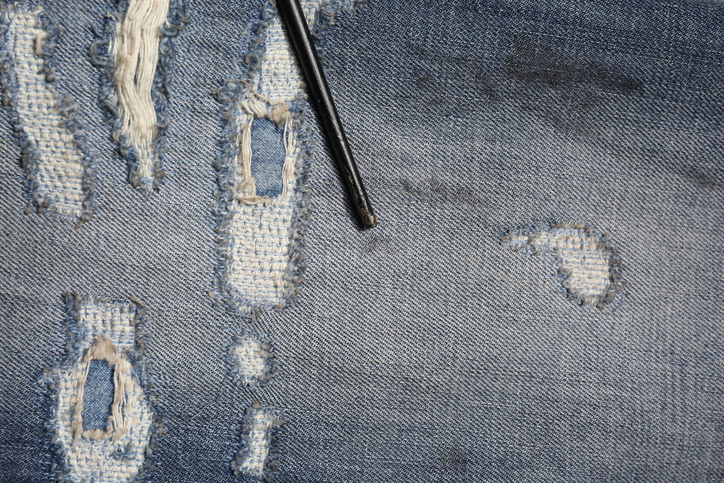 Dolce & Gabbana Blue Washed Tattered Cotton Men Jeans