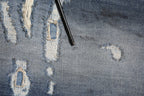 Dolce & Gabbana Blue Washed Tattered Cotton Men Jeans
