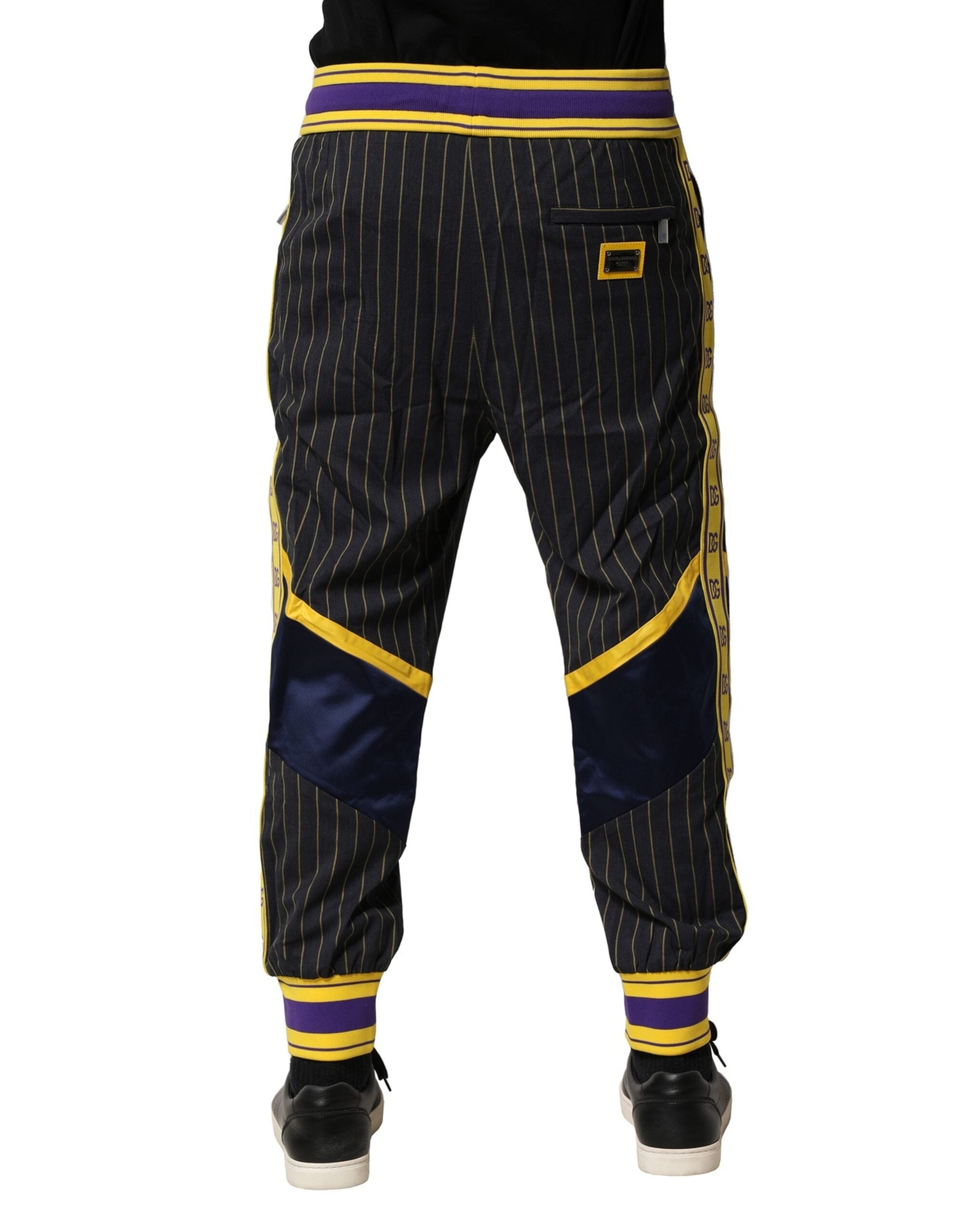 Dolce & Gabbana Multicolor Stripes Wool Jogger Pants