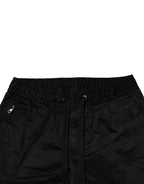 Dolce & Gabbana Black Cotton Mid Waist Jogger Pants