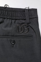 Dolce & Gabbana Black Wool Dress Slim Formal Pants