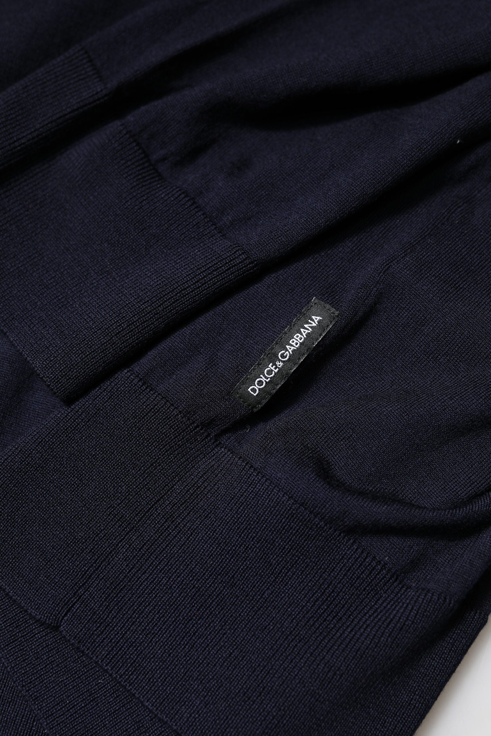 Dolce & Gabbana Blue Long Sleeve Turtleneck Pullover Sweater