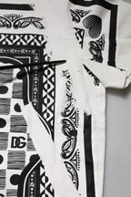 Dolce & Gabbana White Bandana Cotton Men Crew Neck T-shirt