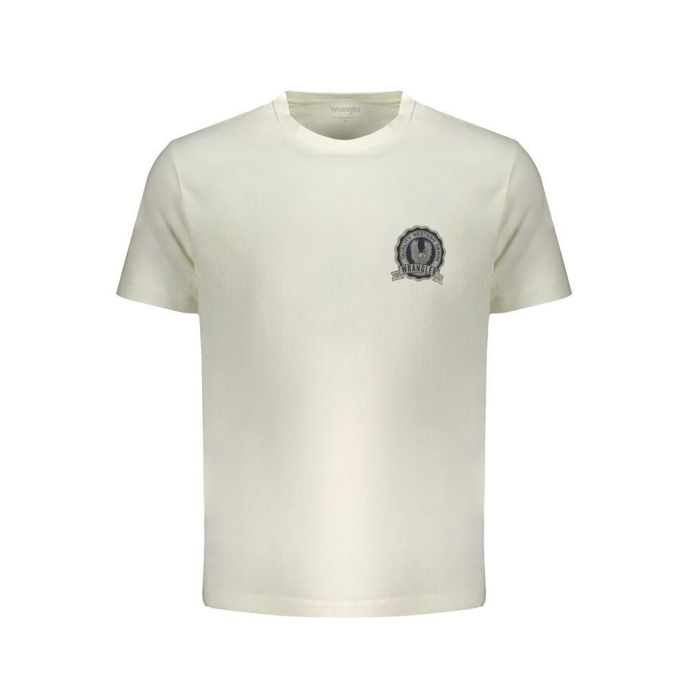 Wrangler Bianco Cotton Men T-Shirt