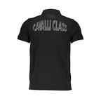 Cavalli Class Nero Cotton Men Polo