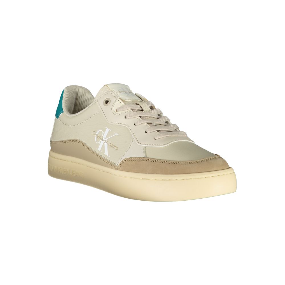Calvin Klein Beige Polyurethane Men's Sneaker