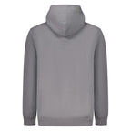 Tommy Hilfiger Grigio Cotton Men Sweatshirt Hooded Embroidery Pocket