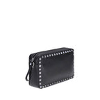 Valentino Garavani Black Calf Leather Bos Taurus Shoulder Bag