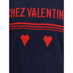 Valentino Blue Fleece Wool Sweatshirt
